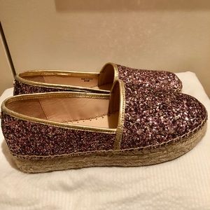 Kate Spade Glitter espadrille sneaker shoes